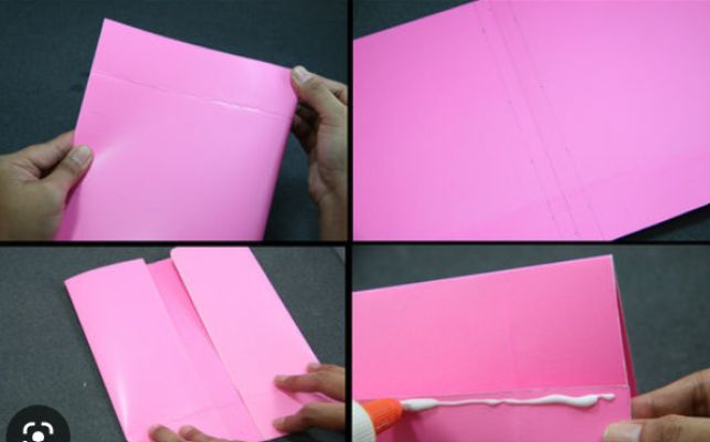 Apply glue or double-sided tape