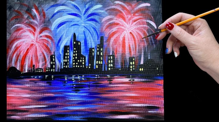 Fourth of July Fireworks Scratch Art