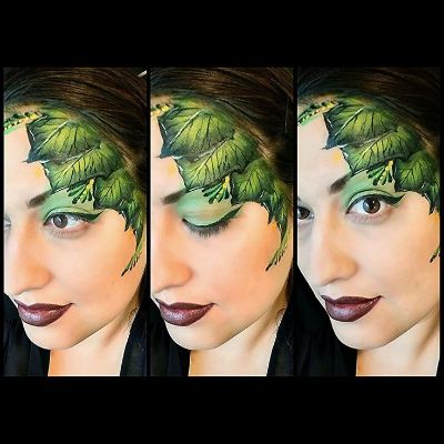 Glitter Leaf Body Art