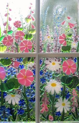 Hand Painted Glass Window Decorations And Paint Pattern Ideas