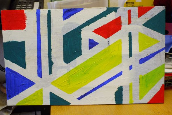Masking Tape Abstract Art