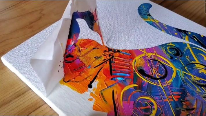 Masking Tape Abstract Portraits