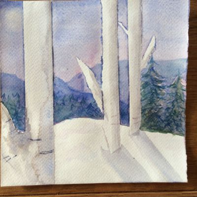 Masking Tape Nature Scene