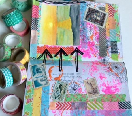 Masking Tape Shape Collage