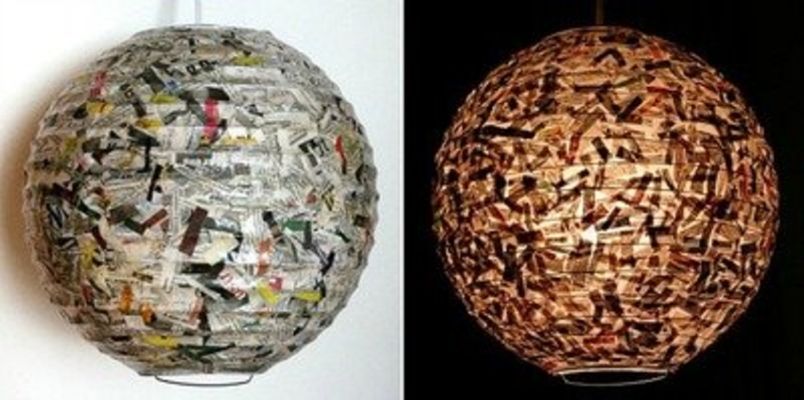 Newspaper Lanterns