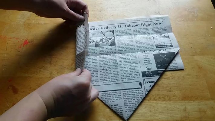 Newspaper Origami