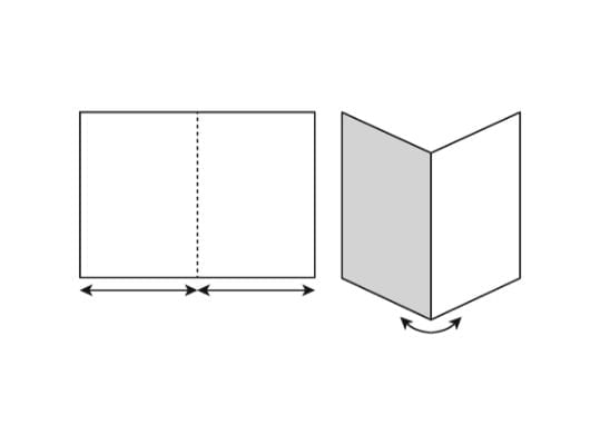 Open the paper and fold the two sides