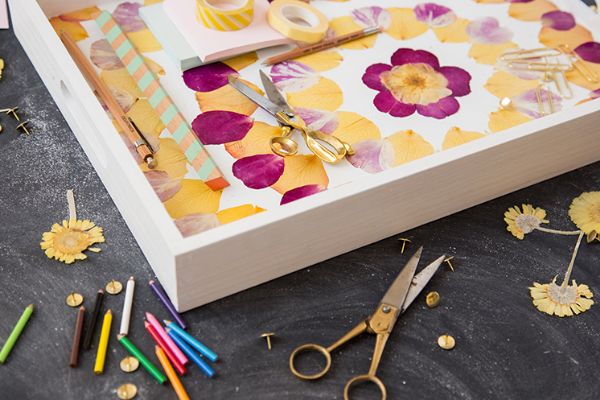 Pressed Decorative Flower Trays