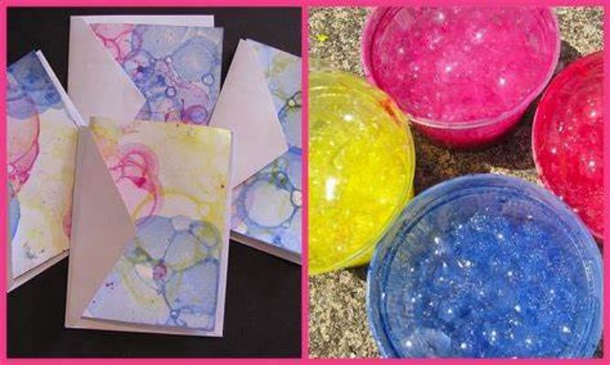 Shaving Cream Bubble Prints