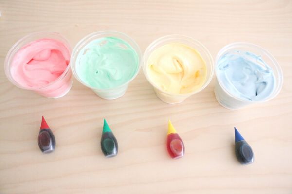 Shaving Cream Color Mixing