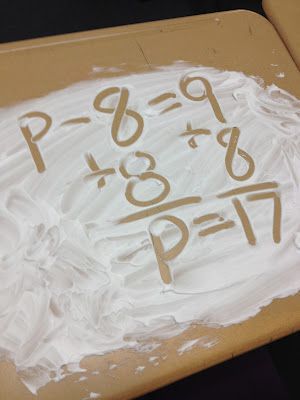 Shaving Cream Math Activities