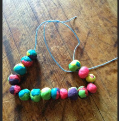 Shaving Cream Playdough Jewelry