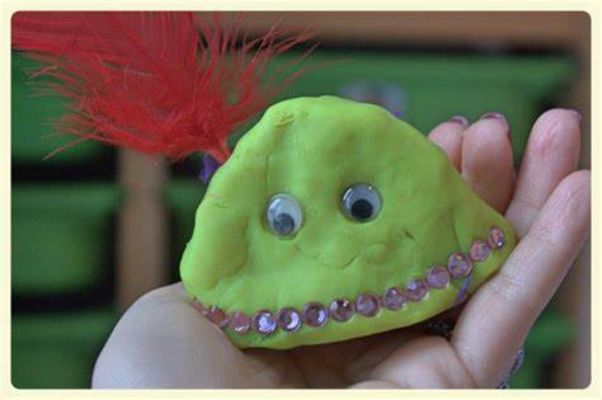 Shaving Cream Playdough Monsters