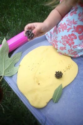 Shaving Cream Playdough Nature Impressions