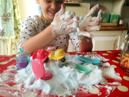 Shaving Cream Playdough Sensory Seek and Find