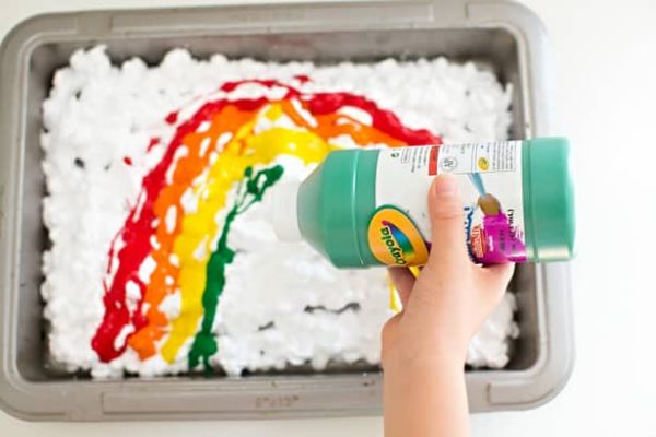 Shaving Cream Rainbow Art