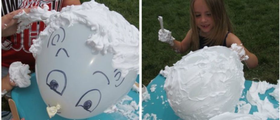 Shaving Cream Sensory Balloons