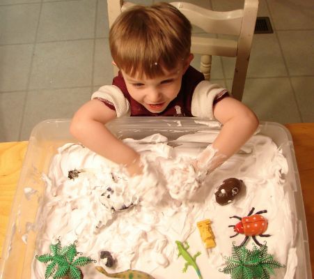 Shaving Cream Sensory Bin