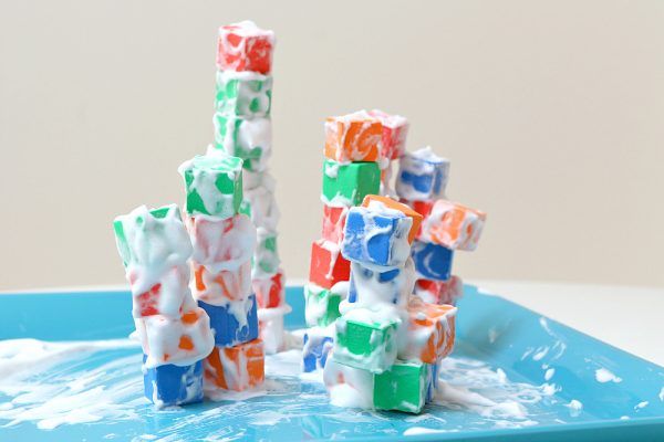 Shaving Cream Sensory Foam Blocks