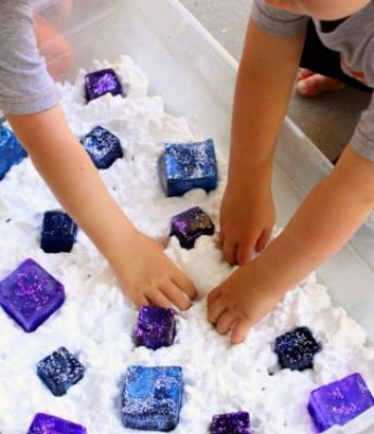 Shaving Cream Sensory Ice