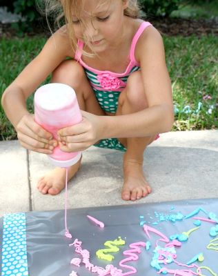 Shaving Cream Sensory Play Mat
