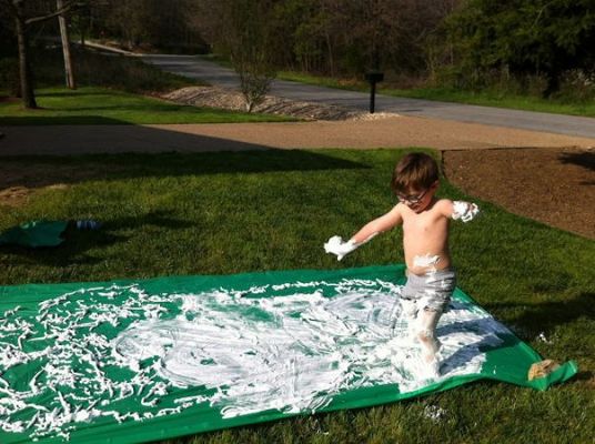 Shaving Cream Slip 'n Slide