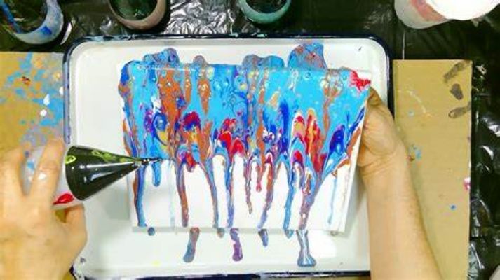 Tape Drip Painting