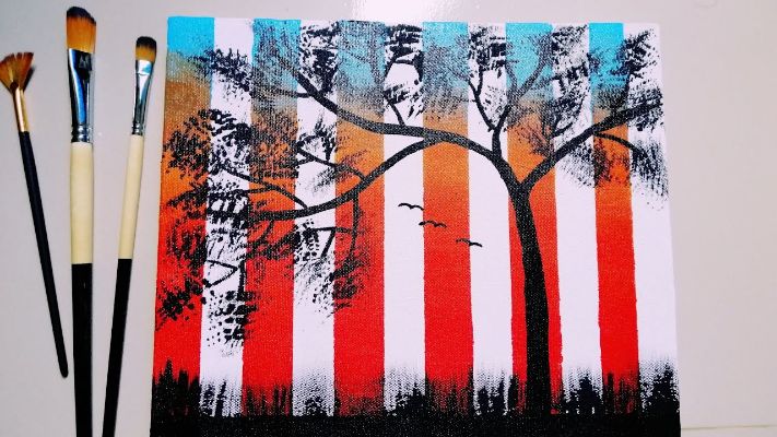 Tape Landscape Painting