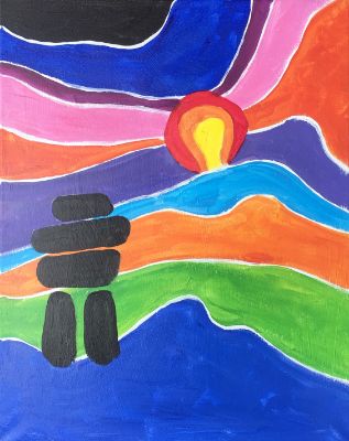 Ted Harrison Inukshuk