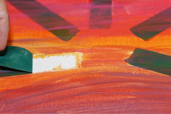 Use tape to create the outline of a silhouette