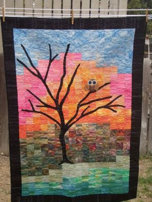 Use tape to create the outline of trees