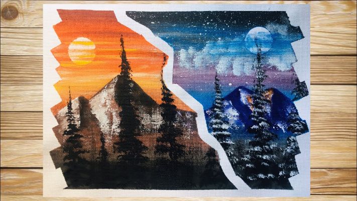 Use tape to section off different canvas parts