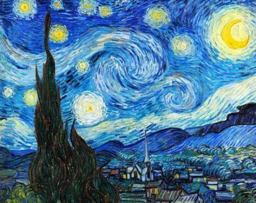 Van Gogh's Starry Night-Inspired Painting