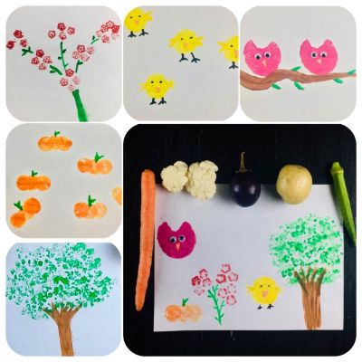 Vegetable Stamp Prints