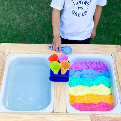 shaving it off with a plastic or toy razor