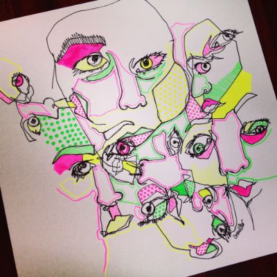 Blind Contour Self-Portrait