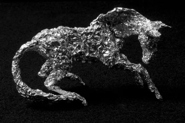 Crumpled Foil Sculptures
