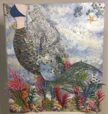 Foil Mixed Media Collage