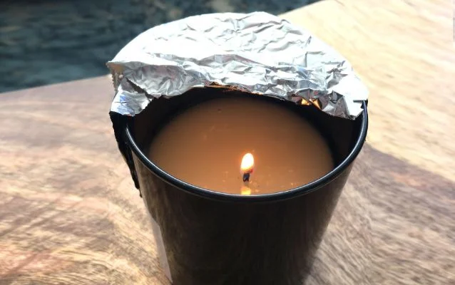 Foil Wrapped Candles and Candle Holders 
