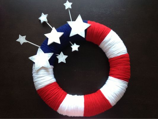 Ribbon Flag Wreath