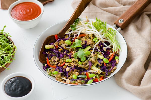 Lentil and Vegetable Stir-Fry