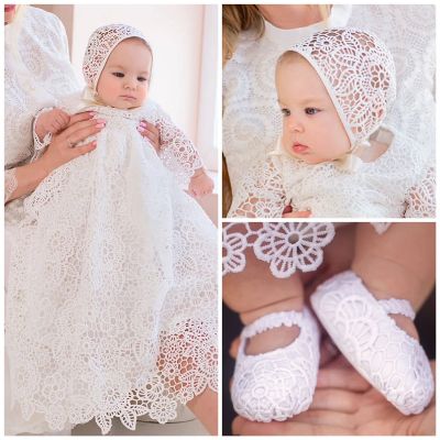 Baptism Dress and Bonnet Set